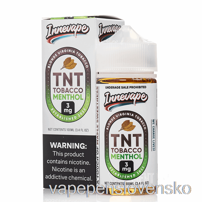 Tnt Tabak Mentol - Innevape E-liquid - 100 Ml 0 Mg Vape Cigareta